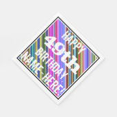 Levendige, kleurrijke 49e verjaardag + aangepaste servet (Hoek)