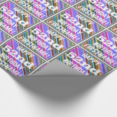 Levendige, kleurrijke 52e verjaardag + aangepaste cadeaupapier (Hoek)