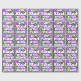 Levendige, kleurrijke 52e verjaardag + aangepaste  cadeaupapier