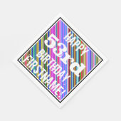 Levendige, kleurrijke 53e verjaardag + aangepaste servet (Hoek)