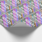 Levendige, kleurrijke 55e verjaardag + aangepaste  cadeaupapier (Hoek)