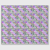 Levendige, kleurrijke 56e verjaardag + aangepaste cadeaupapier (Vlak)