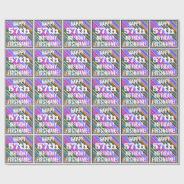 Levendige, kleurrijke 57e verjaardag + aangepaste  cadeaupapier