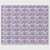 Levendige, kleurrijke 62e verjaardag + aangepaste  cadeaupapier (Vlak)