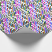 Levendige, kleurrijke 73e verjaardag + aangepaste cadeaupapier (Hoek)