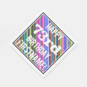 Levendige, kleurrijke 73e verjaardag + aangepaste servetten (Hoek)