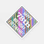 Levendige, kleurrijke 78ste verjaardag + aangepast servet (Hoek)