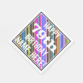 Levendige, kleurrijke 79e verjaardag + aangepaste servet (Hoek)