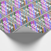 Levendige, kleurrijke 81ste verjaardag + aangepast cadeaupapier (Hoek)