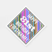 Levendige, kleurrijke 81ste verjaardag + aangepast servetten (Hoek)