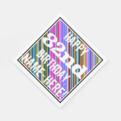 Levendige, kleurrijke 82e verjaardag + aangepaste servet (Hoek)