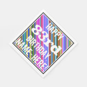 Levendige, kleurrijke 83e verjaardag + aangepaste servetten (Hoek)