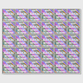 Levendige, kleurrijke 88ste verjaardag + aangepast cadeaupapier (Vlak)