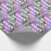 Levendige, kleurrijke 91ste verjaardag + aangepast cadeaupapier (Hoek)