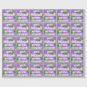 Levendige, kleurrijke 92e verjaardag + aangepaste cadeaupapier (Vlak)