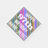 Levendige, kleurrijke 97e verjaardag + aangepaste servetten (Hoek)