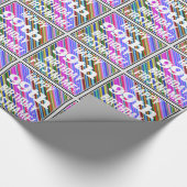 Levendige, kleurrijke 99e verjaardag + aangepaste  cadeaupapier (Hoek)