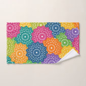 Levendige kleurrijke Abstracte bloemen Bad Handdoek (Handdoek)