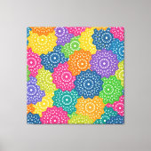 Levendige kleurrijke Abstracte bloemen Canvas Afdruk (Voorkant)