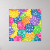 Levendige kleurrijke Abstracte bloemen Canvas Afdruk (Voorkant)