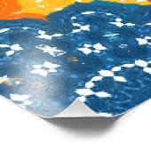 Levendige kleurrijke Abstracte bloemen Foto Afdruk (Hoek)