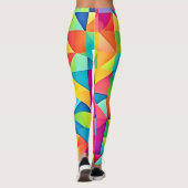 Levendige kleurrijke Abstracte patronen Leggings (Achterkant)