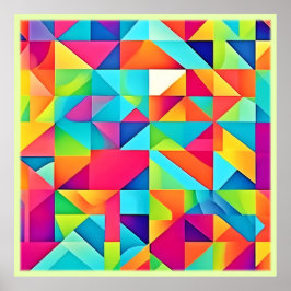 Levendige kleurrijke Abstracte patronen Poster