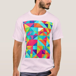 Levendige kleurrijke Abstracte patronen T-shirt