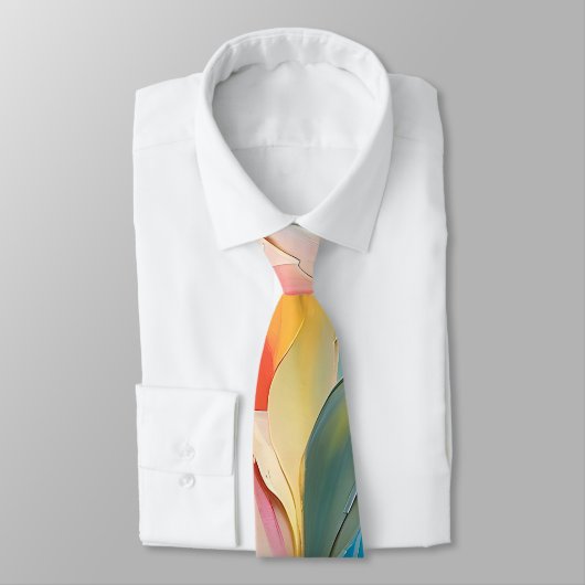 Levendige kleurrijke Abstracte schilderkunst Stropdas (Gebonden)