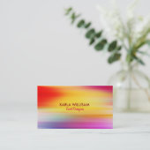 Levendige kleurrijke Abstracte straling Achtergron Visitekaartje (Staand voorkant)