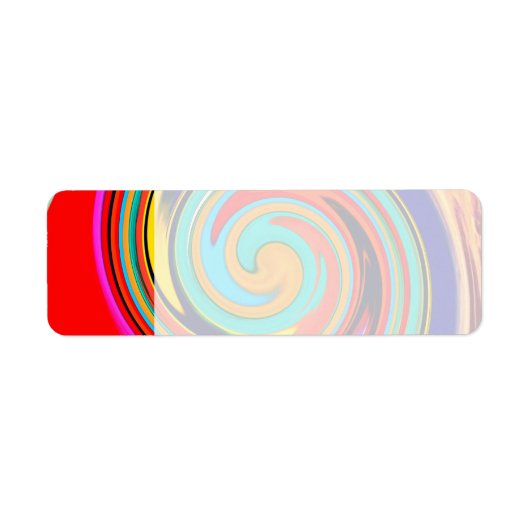 Levendige kleurrijke Abstracte wervelkolom van ges Etiket (Voorkant)