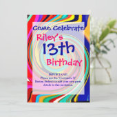 Levendige kleurrijke Abstracte wervelkolom van ges Kaart (Staand voorkant)