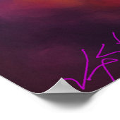 Levendige Kleurrijke Abstracte Wolkenlucht Poster (Hoek)