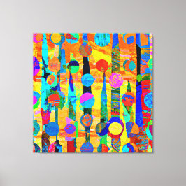 Levendige Kleurrijke Ballen Patroon Art Canvas Afdruk