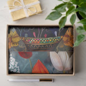 Levendige kleurrijke bloemen decoupage tissuepapier (Geschenk)