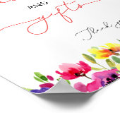 Levendige Kleurrijke Bloemen Kaarten en Geschenken Poster (Hoek)