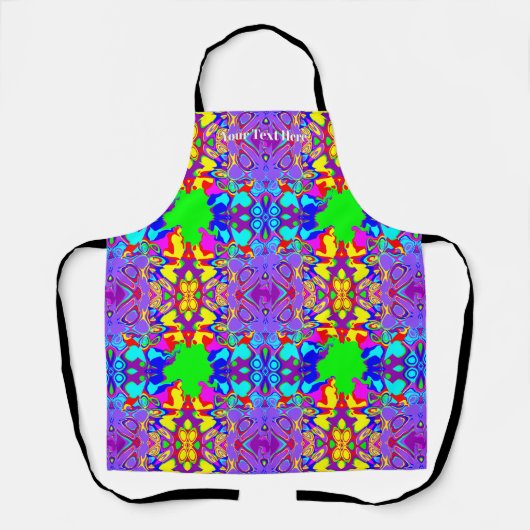 Levendige Kleurrijke Boho Abstracte Patroon Schort (Voorkant)