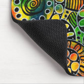 Levendige kleurrijke cirkels en ovalen Originele A Muismat (Hoek)