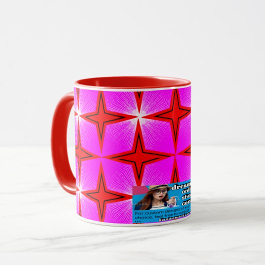 Levendige kleurrijke combo-Mok – Perfect Size, Dig Mok (Voorkant links)