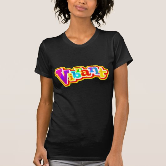 Levendige, kleurrijke dames bovenaan t-shirt (Voorkant)