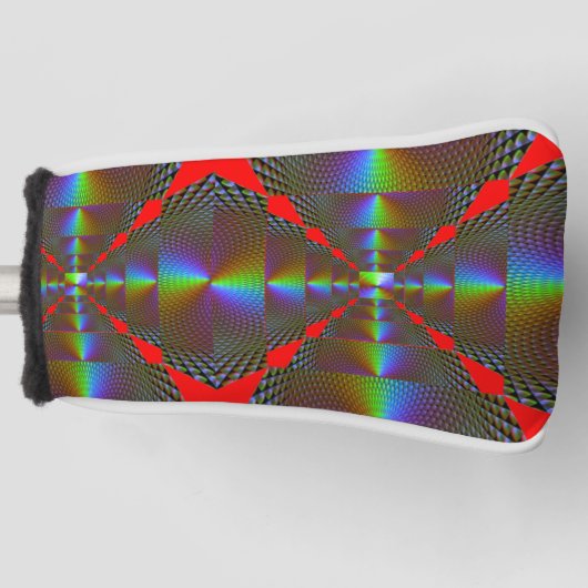 Levendige kleurrijke digitale putter Hoesje – Perf Golfheadcover (Voorkant)