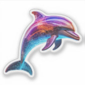 Levendige kleurrijke dolfijn sticker (Voorkant)