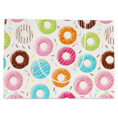 levendige kleurrijke donuts sprinkelt het snijpatr groot cadeauzakje (Achterkant)