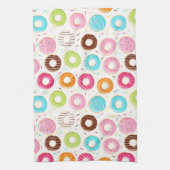 levendige kleurrijke donuts sprinkelt het snijpatr theedoek (Verticaal)