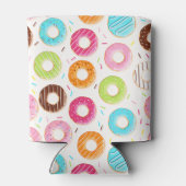 Levendige kleurrijke donuts strooit toppings patro blikjeskoeler (Achterkant)