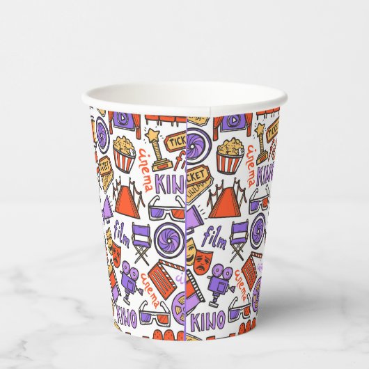 Levendige kleurrijke filmavonden feesten papieren bekers (Rechts)