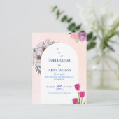 Levendige kleurrijke Floral bruiloft uitnodigingsk Briefkaart (Staand voorkant)