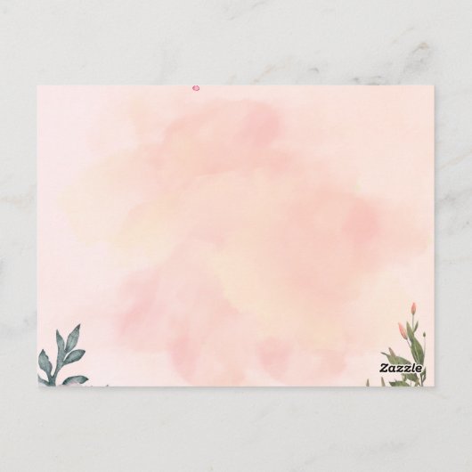 Levendige kleurrijke Floral bruiloft uitnodigingsk Briefkaart (Achterkant)