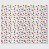 Levendige, kleurrijke gepersonaliseerde Kinder Hap Cadeaupapier (Vlak)