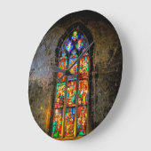 Levendige kleurrijke Glas in lood Grote Klok (Hoek)